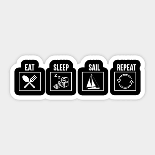 Eat,sleep,SAIL,repeat Sticker